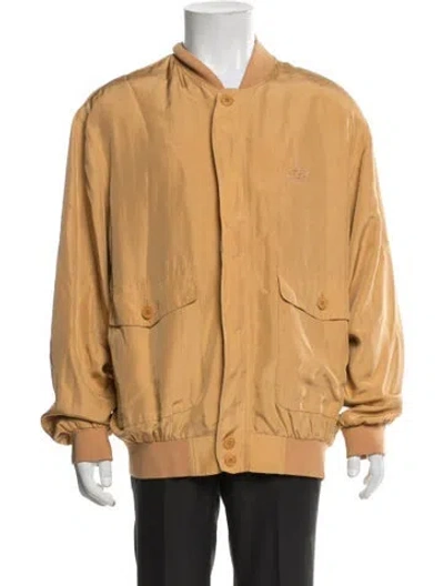 Pre-owned Paul & Shark Silk Bomber Jacket In Neutrals