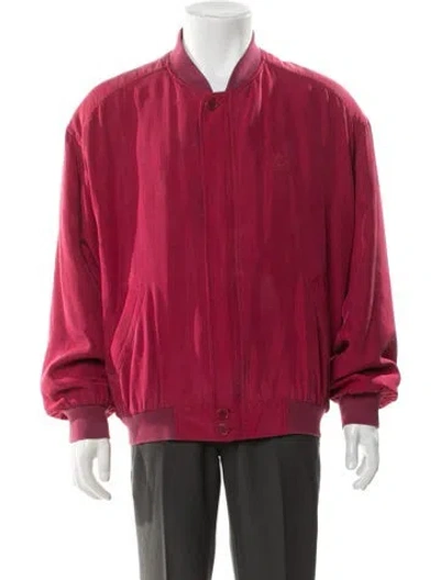 Pre-owned Paul & Shark Silk Bomber Jacket In Red