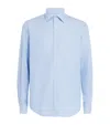 Paul & Shark Silk-cotton-cashmere Shirt In Blue