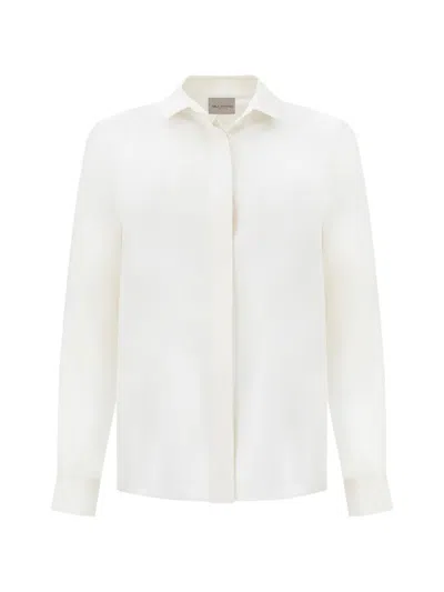 Paul & Shark Silk Twill Long-sleeve Shirt In Multi