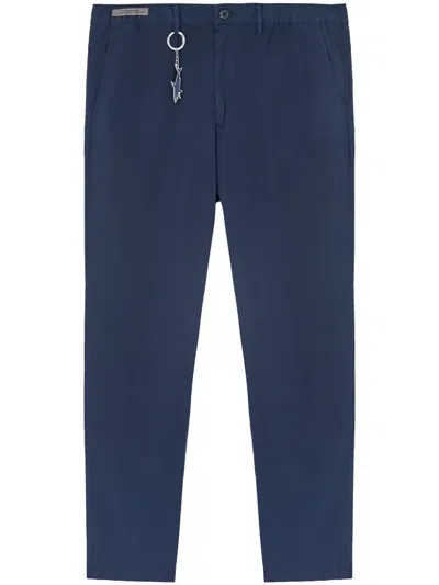 Paul & Shark Skinny Cropped Trousers In Blue