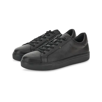 Paul & Shark Sneakers In Pelle In Black
