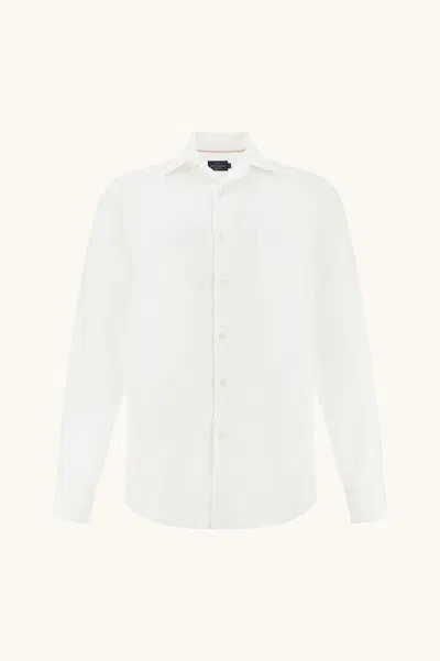 Paul & Shark Soffio Linen Shirt In White