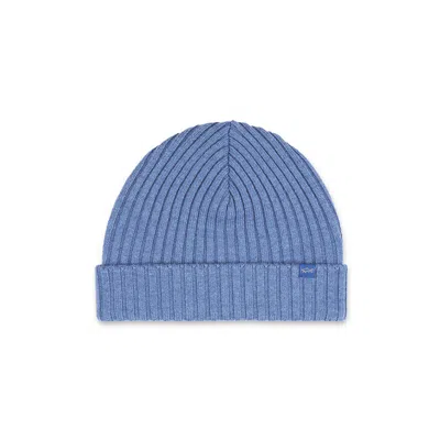 Paul & Shark Soft Cool Touch Wool Beanie In Blue