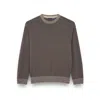 Paul & Shark Soft Cool Touch Wool Crewneck Sweater In Brown
