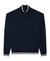 Paul & Shark Soft Cool Touch Wool Half Zip Sweater In Blue