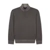 Paul & Shark Soft Cool Touch Wool Half Zip Sweater In Brown