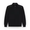 Paul & Shark Soft Cool Touch Wool Half Zip Sweater With Typhoon® Platinum Details In Black