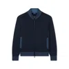 Paul & Shark Soft Cool Touch Wool Sweater With Zip Closure In Blue