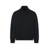 Paul & Shark Soft Cool Touch Wool Turtleneck In Black
