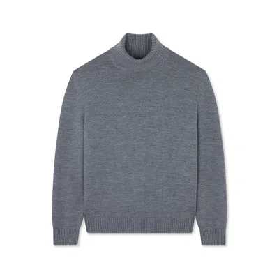 Paul & Shark Soft Cool Touch Wool Turtleneck In Gray
