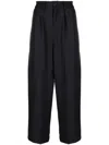 Paul & Shark Straight-leg Wool-blend Trousers In Blue