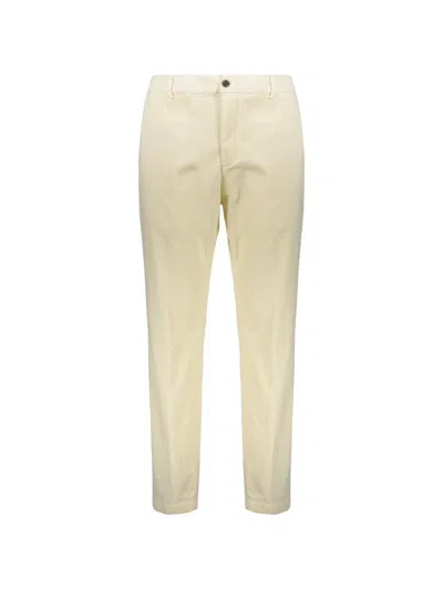 Paul & Shark Straight-cut Corduroy Trousers In Neutral