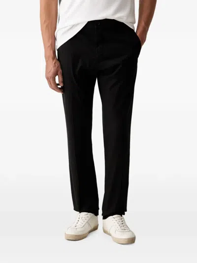 Paul & Shark Straight-leg Chino Trousers In Black
