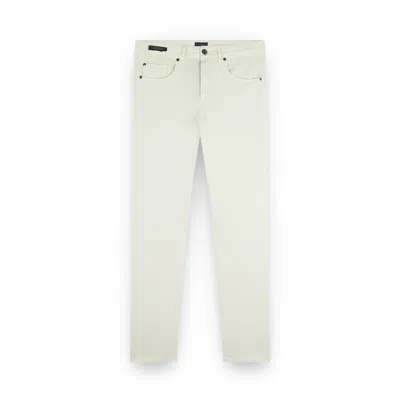 Paul & Shark Stretch Cotton 5 Pockets Trousers In White