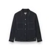 Paul & Shark Stretch Cotton Overshirt With Denim Effect In Blue