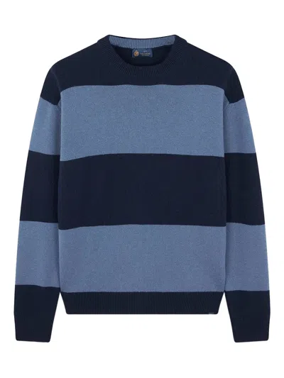 Paul & Shark Wool And Cashmere Crewneck Sweater In Blue