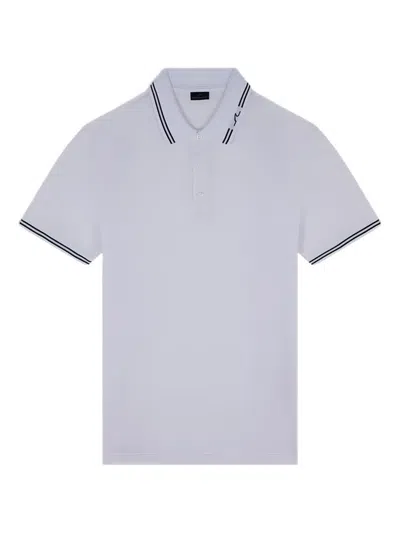 Paul & Shark Striped-detail Polo Shirt In White