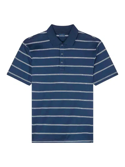 Paul & Shark Striped Jersey Cotton Pole In Blue