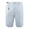 Paul & Shark Striped Linen Bermuda Shorts In Blue
