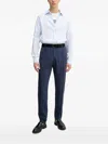 Paul & Shark Striped Linen Shirt In Blue