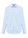 Paul & Shark Striped Long-sleeved Shirt In Blue