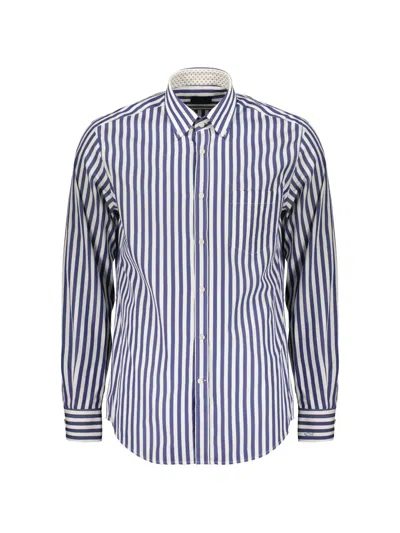 Paul & Shark Striped Long-sleeve Shirt In Black