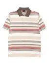Paul & Shark Striped Polo Shirt In Neutral