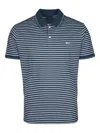 Paul & Shark Striped Polo Shirt In Blue