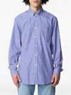 Paul & Shark Striped Cotton Shirt In Blue