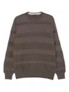 Paul & Shark Striped Wool Sweater Clothing In Brown
