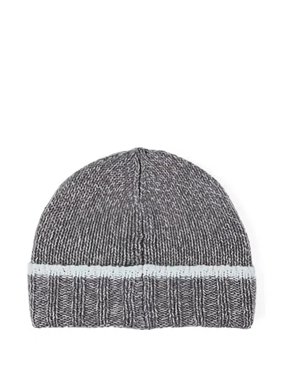 Paul & Shark Stripe-detail Beanie Hat In Multi