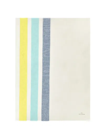 Paul & Shark Striped-pattern Logo-detail Scarf In Multi