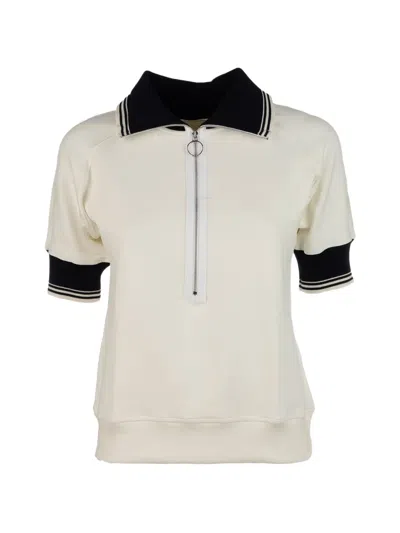 Paul & Shark Striped-trim Zip-fastening Polo Shirt In White