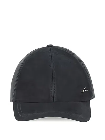Paul & Shark Suede Baseball Cap In Black