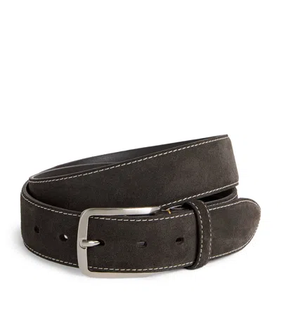 Paul & Shark Suede Belt In Brown
