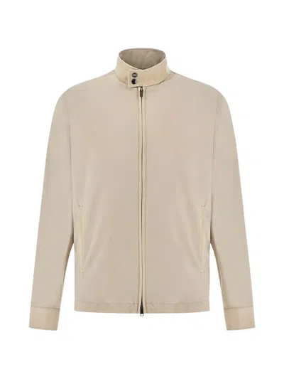 Paul & Shark Suede Detail Jacket In Neutral