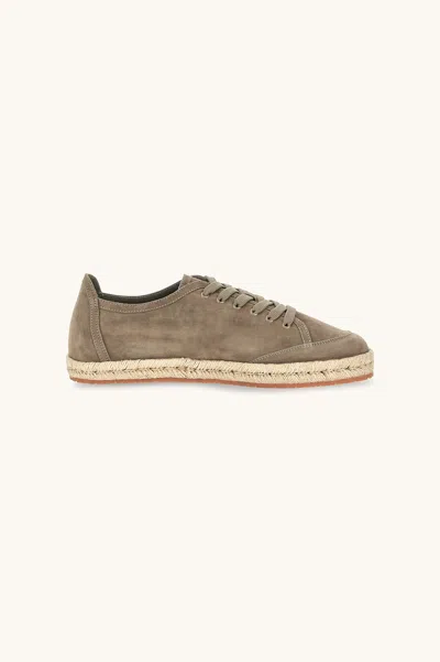 Paul & Shark Suede Lace-up Espadrilles In Brown