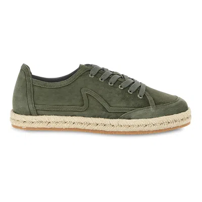 Paul & Shark Suede Lace-up Espadrilles In Green