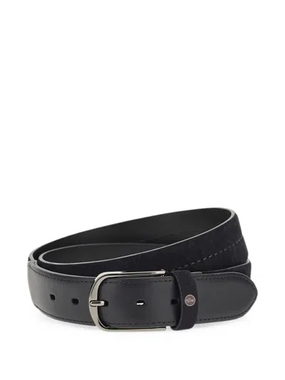 Paul & Shark Suede Leather-trim Belt In Black
