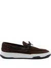 Paul & Shark Suede Loafers In Brown