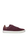Paul & Shark Suede Low Sneakers In Purple