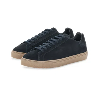 Paul & Shark Suede Sneakers In Blue