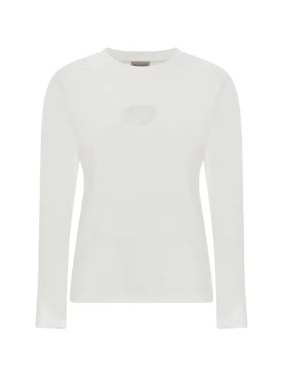 Paul & Shark Supima® Beaded-logo T-shirt In White