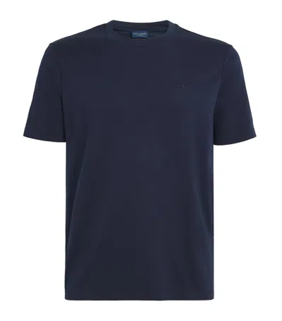 Paul & Shark Supima Cotton Embroidered Fin T-shirt In Blue