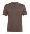 Paul & Shark Supima Cotton Embroidered Fin T-shirt In Brown