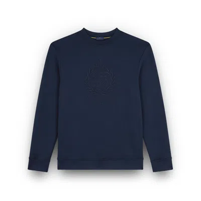 Paul & Shark Supima® Cotton Sweatshirt With Heraldic Embroidery In Blue