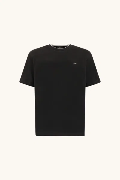 Paul & Shark Logo T-shirt In Black
