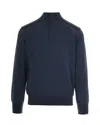 Paul & Shark Long-sleeved Sweater In Blue