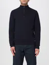 Paul & Shark Zip Collar Wool Sweater In Blue